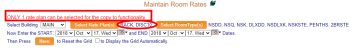 Example with 2 rate plans selected, showing error message specifying only 1 Rate Plan can be used for the Copy function